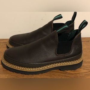 Georgia Boots Mens Steel Toe Giant Romeo Brown Sz 9